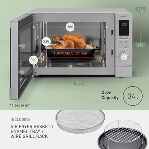 Panasonic 34L Combination Microwave Oven – Stainless Steel