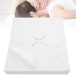 JUSTDOLIFE Disposable Massage Face Cradle Covers, Pack of 400, Ultra-Comfortable Non-Woven Cloth with Nose Slit for Massage Tables and Headrests, 19.7 x 15.7 Inches