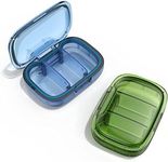 2 Pack 3 Compartment Small Pill Box