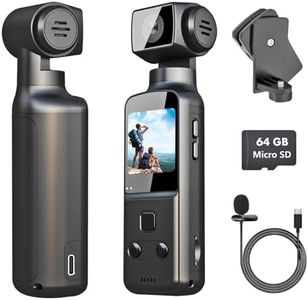 IXROAD 4K Camera Pieton, Caméra Vlog/POV avec Objectif Rotatif 270°, Action Cam Portable avec Microphone Externe, Clip et Carte TF 64 Go