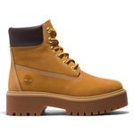 Timberland Women's Stone Street 6" Waterproof Boot, Wheat Nubuck, 7 Wide