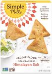 Simple Mills Veggie Pita Crackers, Himalayan Salt - Gluten Free, Vegan, Healthy Snacks, Paleo Friendly, 4.25 Ounce (Pack of 1)