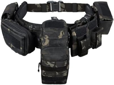 YAKEDA Airsoft Battle Belts: Tactical Belt for men Duty Belt Law Enforcement Utility Belt Police Belt Combat Belt Set 5 PCS (Black CP)