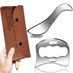 BYYDDIY 2 in 1 Stainless Steel Muscle Scraper Tools Set Gua Sha Massage Scraper Scraping Tool