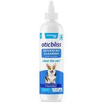 Vetnique Labs Oticbliss Dog Ear Cleaner Flush with Odor Control, Dog Ear Cleaning Solution and Itch Relief Reduces Head Shaking for Dogs & Cats - Clear The Ear 8oz Ear Cleaner for Dogs