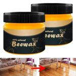 Beeswax Furniture Polish, Natural Traditional Beeswax Wood Polish Shine for Furniture, Wood, Cabinet, Wardrobe for Restoring Back Wood Shine Polish-Pack Of 1