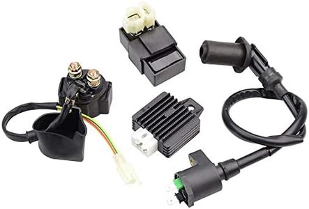 GOOFIT Ignition Coil CDI Solenoid Relay Voltage Regulator for GY6 50cc 125cc 150cc ATV Scooter Moped