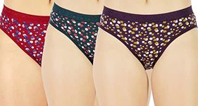 Ladyland Women's Cotton Briefs (Pack of 3) Multicolour