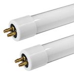 Long Life Lamp Company 2 x 16W T4 Fluorescent Tube 4000K 476mm Including pins Tube for Under Shelf Lighting