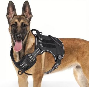 ETACCU Arnés para Perro Grande, sin tirones, táctico, con asa y Clip Frontal, Chaleco Militar K9 Ajustable y Resistente para Perros de Raza Grande, Gran danés, Pastor alemán, dóberman para Caminar