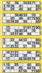 Jumbo Brand Bingo Single Tickets, 6 to Page View, Yellow