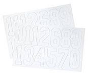 A&R Sports Number Decals, 2-Inch, White