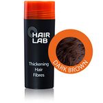 HairLab 100% Organic Hair-Thickening Keratin Fibres for Concealing Hair Loss and Thinning Hair - 30g Dark Brown