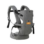 MEDITIVE Baby Carrier-Ergonomic, Convertible, Face-in & Face-Out Front & Back Carry for Newborns, Grey