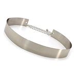 SATYAM KRAFT Women's Metal Wide Plate Adjustable Silver Ladies kanduro-Belt for Diwali Gift, Birthday, Anniversary Women and Girls (3.5 cm Wide)