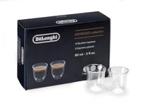 De'Longhi Gift Set 6 Espresso Double Wall Thermal Glasses, DLSC300