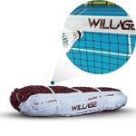 WILLAGE® Badminton Net | All Weather Play Taping | Professional Match Quality Badminton Net Indoor/Outdoor | BN02 (Brown)