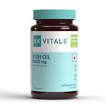 HealthKart hk vitals Fish Oil (90 Capsules) | For Men And Women | 1000mg Omega 3 with 180mg EPA & 120mg DHA | For Brain, Heart, Eyes & Joints Health