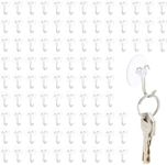 Juvale Mini Clear Suction Cup Hooks, 0.19 Inches (30 mm, 100 Pack)