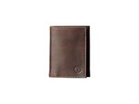 Timberland Men's Leather Trifold Wallet with Id Window Tri-Fold, Brown (Cloudy), One Size