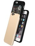 iPhone 6 Case, GOOSPERY [Sliding Card Holder] Protective Dual Layer Bumper [TPU+PC] Cover with Card Slot Wallet for Apple iPhone 6 (Gold) IP6-SKY-GLD