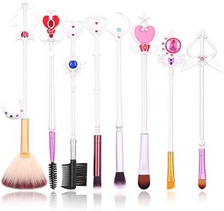 SailorMoon Makeup Brush Set - 6PCS Cute Pink Anime Magic Wand Makeup Brushs Foundation Blush Eyebrow Eyeshadow Makeup Brush Set Gifts for SailorMoon Fans (SailorMoon 0079)