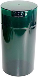 Tightpac America 12-Ounce Vacuum Sealed Dry Goods Storage Container, Emerald Tinted Body/Cap