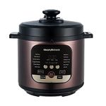 Morphy Richards WizPot 6 Litres 1000W Electric Pressure Cooker| 14-Preset Menu| Digital Display| Saves upto 70% Cooking Time| Customised Preset for Indian Cooking| Automatic Shut-Off| Metallic Brown