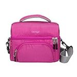 Bentgo Deluxe Lunch Bag - Durable and Insulated Lunch Tote with Zippered Outer Pocket, Internal Mesh Pocket, Padded and Adjustable Straps, & 2-Way Zippers - Fits All Bentgo Lunch Boxes (Purple)