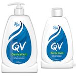 QV Gentle Wash 500g, Soap-Free, Moisturising, Low Irritant, PH Balanced, Body Wash for Eczema and Dry Skin Conditions & Gentle Wash 250g, Soap-Free, Moisturising, Low Irritant