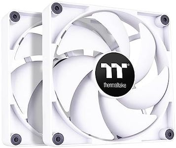 Thermaltake CT120 PC Cooling Fan White (2-Fan Pack), Daisy-Chain Design, Fan speeds up to 2000 RPM, 120 mm Hydraulic Bearing Fan, Anti-Vibration mounting, CL-F151-PL12WT-A