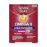 Seven Seas Omega-3 & Multivitamins Woman 50+, With Vitamin B12 and Calcium, 30-Day Duo Pack, 30 Omega-3 Capsules and 30 Multivitamin Tablets