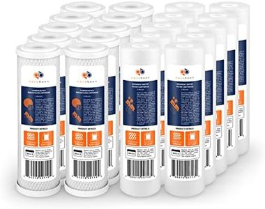 Aquaboon 5 Micron 10 x 2.5 House Water Filters Cartridges, Set of 20 | Sediment & Carbon Filter Replacements Compatible with WHKF-WHWC, P5, WHKF-GD05