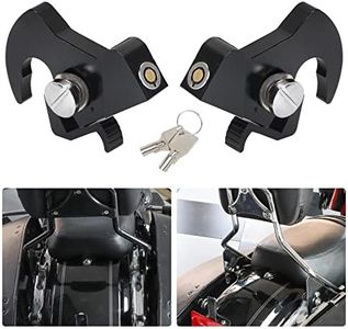 AUFER Detachable Locking Rotary Docking Latches Clips Kits with Keys Compatible with for Touring Softail Sportster Dyna Backrest Sissy Bar Luggage Rack Mounting Docking Latches