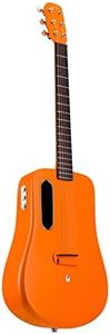LAVA ME 2 Carbon Fiber Guitar with Effects 36 Inch Acoustic Electric Travel Guitar with Bag Picks and Charging Cable (Freeboost-Orange)
