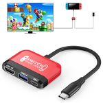 Switch Dock for Nintendo Switch/OLED Switch,3-in-1 Mini Switch TV Dock with 4K HDMI USB 3.0 Port USB C PD 100W Charging,Travel Portable Dock for Switch