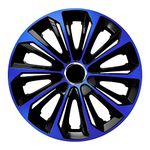 Extra strong blue/black wheel trim, 14 inch, set of 4