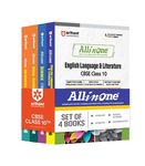 All In One Class 10th Science, Mathematics, Social Science, English for CBSE Exam 2025 (Set of 4 Books)