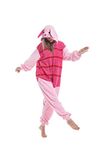 Sqlszt Animal Onesie Adult Piglet Pig One Piece Pajamas Unisex Cosplay Costume For Women Men M