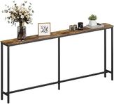 Lifewit 70.9" Narrow Long Console Sofa Table with Metal Frame for Living Room, Industrial Entryway Table for Hallway Entrance Office Corridor Coffee Table Behind Sofa, Easy Assembly, Rustic Brown