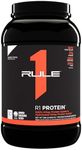 Rule1 R1 100% Whey Protein Isolate and Hydrolysate Protein Powder 1.98 lb, Vanilla Creme (30 Servings)