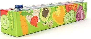 Chicwrap Veggies Refillable Plastic Wrap Dispenser/Slide Cutter and 250' of Professional BPA Free Plastic Wrap