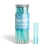 1.25 Size Pre-Rolled Cones 50 Pack，yacool Blue Rolling Cones with Tips & Packing Tubes Included, 84MM 50 Cones for Smoking, Slow Burning Cigarette Paper and Ultra Thin Rolling Papers