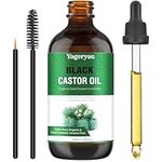 YogerYou Jamaica Organic Black Castor Oil,Pure Cold Pressed Castor Oil for Hair,Body,Face,Skin,Nail,Hexane Free Unrefined Glass Bottle,Eyelash Growth Serum to Grow Lashes,Thicker Eyebrow Growth Serum