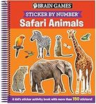 Brain Games - Sticker by Number: Safari Animals (For Kids Ages 3-6): A Kid's Sticker Activity Book With More Than 150 Stickers!