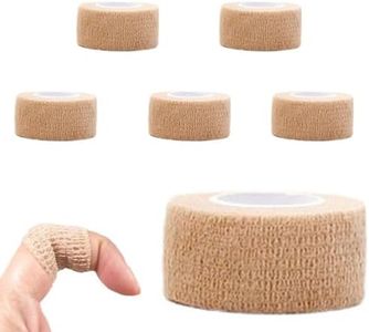 6 Rouleaux Bandage Autoadhésif Cohésifs Bande Cohésive Bandage Medical Sports Bande Elastiques Pansements Adhésifs pour Doigt Mains Pieds Poignets (Beige)