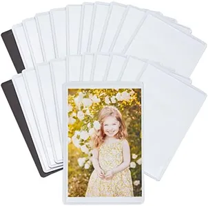 Juvale 24-Pack 2x3 Magnetic Picture Frames for Refrigerator, Locker, Office, Classroom, Wallet Size Photo Pocket Sleeves for Arts and Crafts Projects, Holds 2x3 Photos