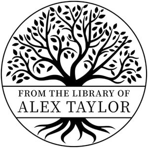 ExcelMark Personalized Book Stamp - from The Library of - Ex Libris - Wood Stamp, Self-Inking Stamp, or Embosser (Tree Life, Round)