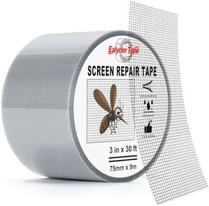 Ealyder Tape 3″ X 30 FT Grey Window Screen Repair Tape, Strong Adhesive Fiberglass Mesh Patch for Window & Door Screen Tears