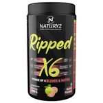 Naturyz Ripped X6 Pre Workout With Highest 24 Nutrients For Extreme Pump,Power,Endurance,Energy,Focus, For Fitness Enthusiasts,Athletes & Bodybuilders- 400G (Guava Flavour) - Powder